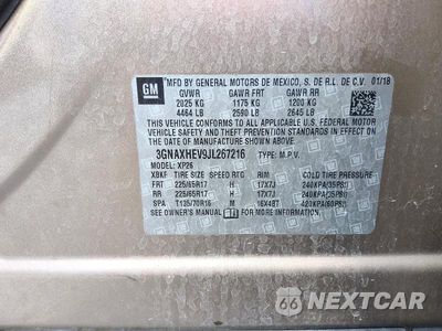 Zdjęcie 14 z 15 samochodu: 2018 CHEVROLET EQUINOX LS VIN:3GNAXHEV9JL267216 - miniatura