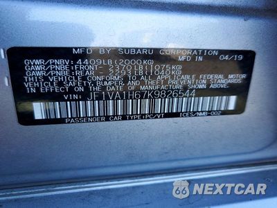 Zdjęcie 12 z 12 samochodu: 2019 SUBARU WRX LIMITED VIN:JF1VA1H67K9826544 - miniatura