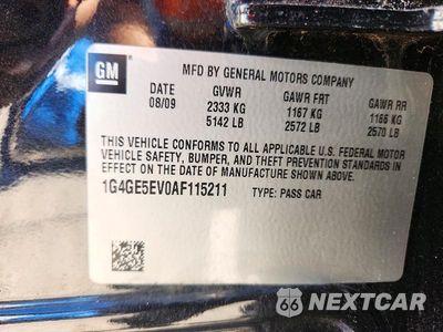 Zdjęcie 12 z 12 samochodu: 2010 BUICK LACROSSE CXS VIN:1G4GE5EV0AF115211 - miniatura