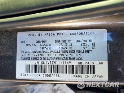 Zdjęcie 13 z 13 samochodu: 2017 MAZDA 6 TOURING VIN:JM1GL1V57H1111649 - miniatura