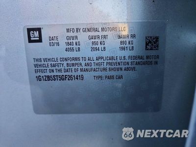 Zdjęcie 13 z 13 samochodu: 2016 CHEVROLET MALIBU LS VIN:1G1ZB5ST5GF261419 - miniatura