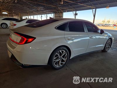 Trzecie zdjęcie samochodu z tyłu: 2021 HYUNDAI SONATA SEL VIN:5NPEL4JA0MH121521 - miniatura