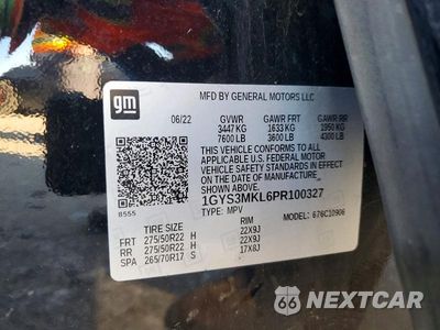Zdjęcie 12 z 12 samochodu: 2023 CADILLAC ESCALADE ESV PREMIUM LUXURY PLATINUM VIN:1GYS3MKL6PR100327 - miniatura
