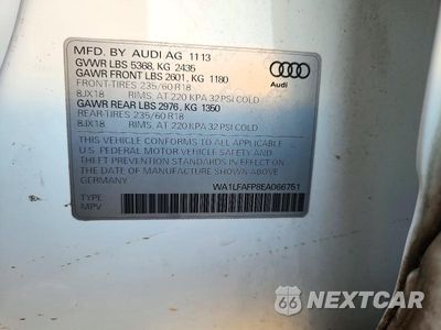 Zdjęcie 13 z 13 samochodu: 2014 AUDI Q5 PREMIUM PLUS VIN:WA1LFAFP8EA066751 - miniatura