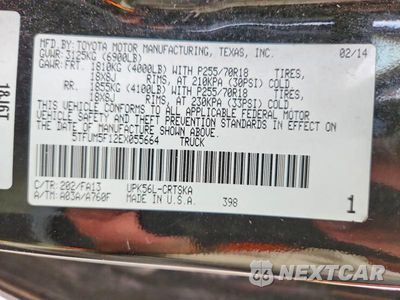 Zdjęcie 12 z 12 samochodu: 2014 TOYOTA TUNDRA SR VIN:5TFUM5F12EX055664 - miniatura