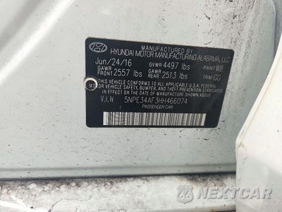 Zdjęcie 12 z 12 samochodu: 2017 HYUNDAI SONATA SPORT VIN:5NPE34AF3HH466074 - miniatura