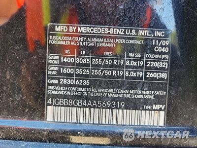 Zdjęcie 13 z 13 samochodu: 2010 MERCEDES-BENZ ML 350 4MATIC VIN:4JGBB8GB4AA569319 - miniatura