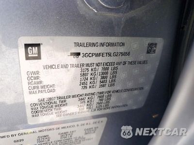 Zdjęcie 12 z 12 samochodu: 2020 CHEVROLET SILVERADO C1500 HIGH COUNTRY VIN:3GCPWFET5LG275656 - miniatura