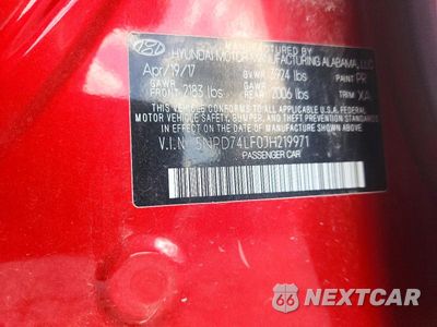 Zdjęcie 12 z 12 samochodu: 2018 HYUNDAI ELANTRA SE VIN:5NPD74LF0JH219971 - miniatura