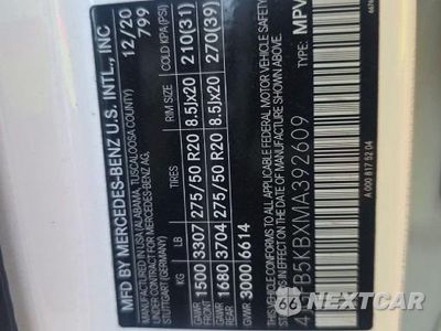 Zdjęcie 10 z 12 samochodu: 2021 MERCEDES-BENZ GLE 450 4MATIC VIN:4JGFB5KBXMA392609 - miniatura