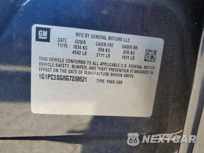 Zdjęcie 12 z 12 samochodu: 2016 CHEVROLET CRUZE LIMITED LS VIN:1G1PC5SG8G7208621 - miniatura