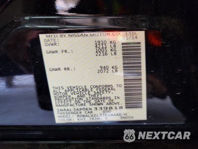 Zdjęcie 12 z 12 samochodu: 2014 NISSAN ALTIMA 2.5 SL VIN:1N4AL3AP0EN339818 - miniatura