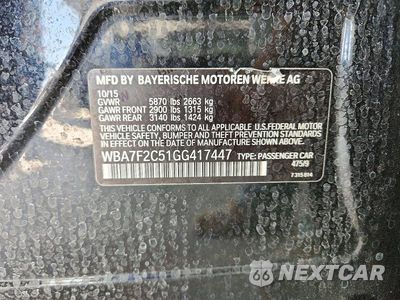 Zdjęcie 12 z 12 samochodu: 2016 BMW 750 XI VIN:WBA7F2C51GG417447 - miniatura
