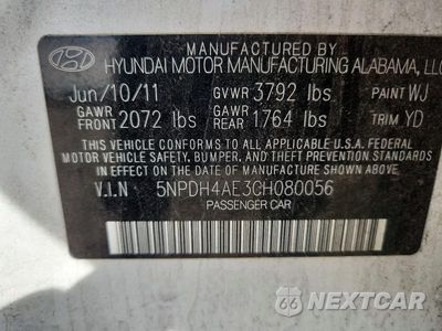 Zdjęcie 12 z 12 samochodu: 2012 HYUNDAI ELANTRA GLS VIN:5NPDH4AE3CH080056 - miniatura