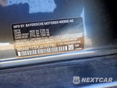 Zdjęcie 12 z 12 samochodu: 2018 BMW 330E VIN:WBA8E1C5XJA762780 - miniatura