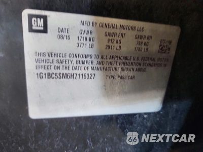 Zdjęcie 12 z 12 samochodu: 2017 CHEVROLET CRUZE LS VIN:1G1BC5SM6H7116327 - miniatura