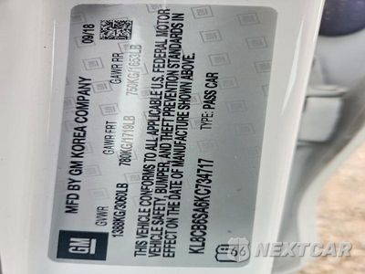 Zdjęcie 13 z 13 samochodu: 2019 CHEVROLET SPARK LS VIN:KL8CB6SA6KC734717 - miniatura