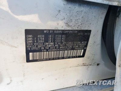 Zdjęcie 12 z 12 samochodu: 2022 SUBARU LEGACY PREMIUM VIN:4S3BWAD63N3021801 - miniatura