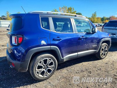 Trzecie zdjęcie samochodu z tyłu: 2016 JEEP RENEGADE LIMITED VIN:ZACCJBDT9GPC67569 - miniatura