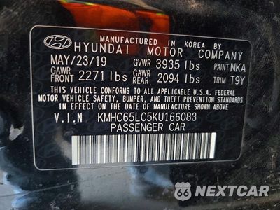 Zdjęcie 12 z 12 samochodu: 2019 HYUNDAI IONIQ BLUE VIN:KMHC65LC5KU166083 - miniatura