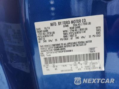 Zdjęcie 12 z 12 samochodu: 2013 FORD F150 SUPER CAB VIN:1FTFX1ET6DFE00081 - miniatura