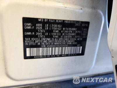 Zdjęcie 13 z 13 samochodu: 2016 SUBARU OUTBACK 2.5I PREMIUM VIN:4S4BSACC4G3324295 - miniatura