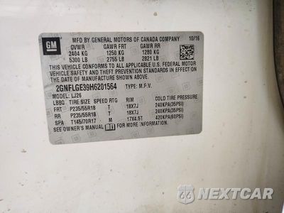 Zdjęcie 13 z 13 samochodu: 2017 CHEVROLET EQUINOX PREMIER VIN:2GNFLGE39H6201564 - miniatura