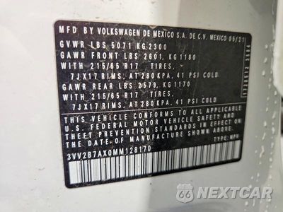 Zdjęcie 14 z 14 samochodu: 2021 VOLKSWAGEN TIGUAN SE VIN:3VV2B7AX0MM128170 - miniatura