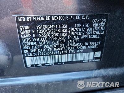 Zdjęcie 13 z 13 samochodu: 2026 HONDA HR-V LX VIN:3CZRZ2H35TM719425 - miniatura