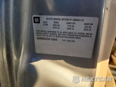 Zdjęcie 12 z 12 samochodu: 2009 BUICK LACROSSE CXL VIN:2G4WD582391103640 - miniatura