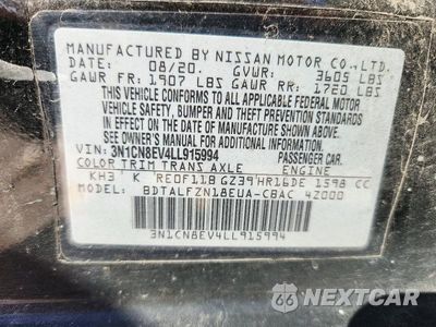 Zdjęcie 12 z 12 samochodu: 2020 NISSAN VERSA SV VIN:3N1CN8EV4LL915994 - miniatura