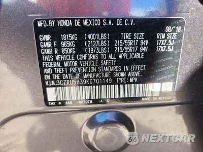 Zdjęcie 13 z 13 samochodu: 2019 HONDA HR-V LX VIN:3CZRU5H39KG701149 - miniatura
