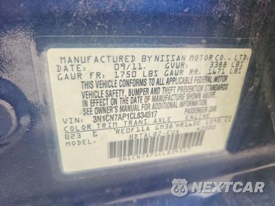Zdjęcie 13 z 13 samochodu: 2012 NISSAN VERSA 1.6 S VIN:3N1CN7AP1CL834517 - miniatura