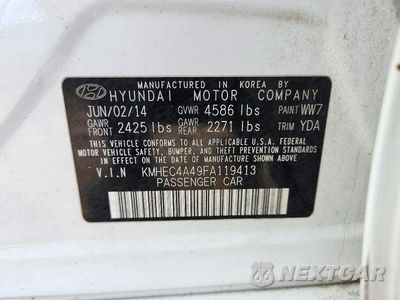 Zdjęcie 13 z 13 samochodu: 2015 HYUNDAI SONATA HYBRID BASE VIN:KMHEC4A49FA119413 - miniatura