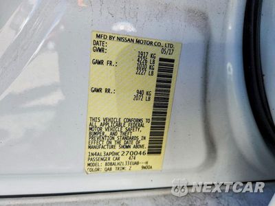 Zdjęcie 12 z 12 samochodu: 2017 NISSAN ALTIMA 2.5 SR VIN:1N4AL3AP0HC270046 - miniatura