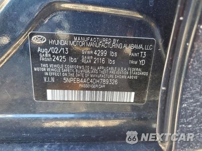 Zdjęcie 12 z 12 samochodu: 2013 HYUNDAI SONATA GLS VIN:5NPEB4AC4DH789326 - miniatura