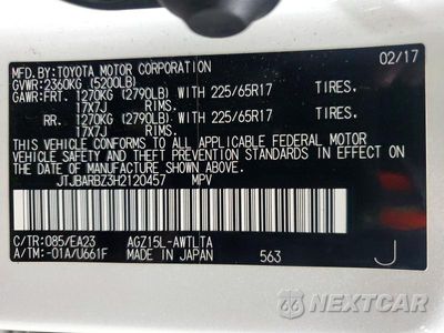 Zdjęcie 13 z 13 samochodu: 2017 LEXUS NX 200T BASE VIN:JTJBARBZ3H2120457 - miniatura