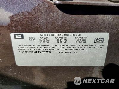 Zdjęcie 12 z 12 samochodu: 2015 CHEVROLET MALIBU 1LT VIN:1G11C5SL4FF255720 - miniatura