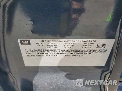 Zdjęcie 12 z 12 samochodu: 2013 CHEVROLET IMPALA LS VIN:2G1WA5E33D1171237 - miniatura