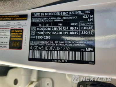 Zdjęcie 13 z 13 samochodu: 2014 MERCEDES-BENZ ML 350 4MATIC VIN:4JGDA5HB3EA381762 - miniatura