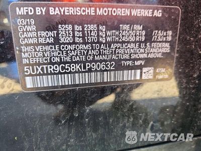Zdjęcie 13 z 13 samochodu: 2019 BMW X3 XDRIVE30I VIN:5UXTR9C58KLP90632 - miniatura