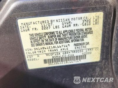 Zdjęcie 12 z 12 samochodu: 2008 NISSAN SENTRA 2.0 VIN:3N1AB61E18L667169 - miniatura