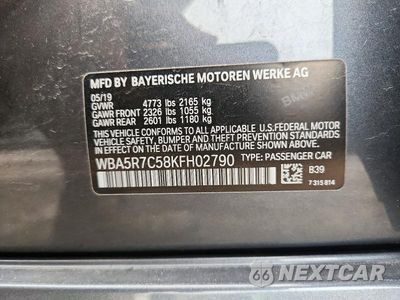 Zdjęcie 12 z 12 samochodu: 2019 BMW 330XI VIN:WBA5R7C58KFH02790 - miniatura