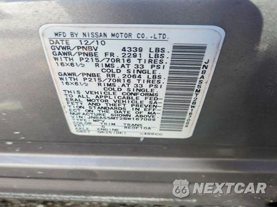 Zdjęcie 13 z 13 samochodu: 2011 NISSAN ROGUE S VIN:JN8AS5MT2BW167089 - miniatura