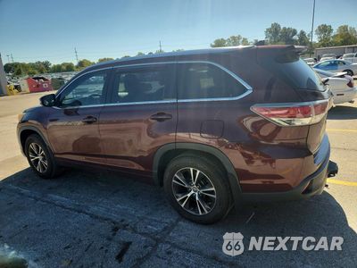 Drugie zdjęcie samochodu z przodu: 2016 TOYOTA HIGHLANDER XLE VIN:5TDJKRFH6GS313318 - miniatura