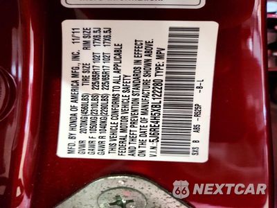 Zdjęcie 12 z 12 samochodu: 2011 HONDA CR-V EX VIN:5J6RE4H5XBL122280 - miniatura
