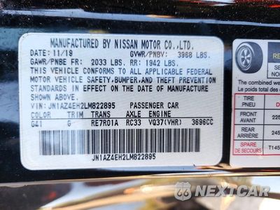 Zdjęcie 13 z 13 samochodu: 2020 NISSAN 370Z BASE VIN:JN1AZ4EH2LM822895 - miniatura