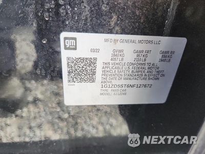 Zdjęcie 12 z 12 samochodu: 2022 CHEVROLET MALIBU LT VIN:1G1ZD5ST6NF127672 - miniatura