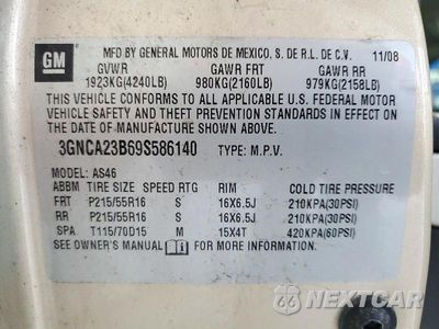 Zdjęcie 13 z 13 samochodu: 2009 CHEVROLET HHR LT VIN:3GNCA23B69S586140 - miniatura
