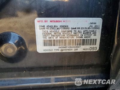 Zdjęcie 12 z 12 samochodu: 2011 MITSUBISHI LANCER EVOLUTION GSR VIN:JA32W8FV2BU043547 - miniatura